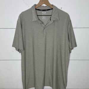 FLX • Men's Luxury Soft Wander Polo in Gray Size XXL